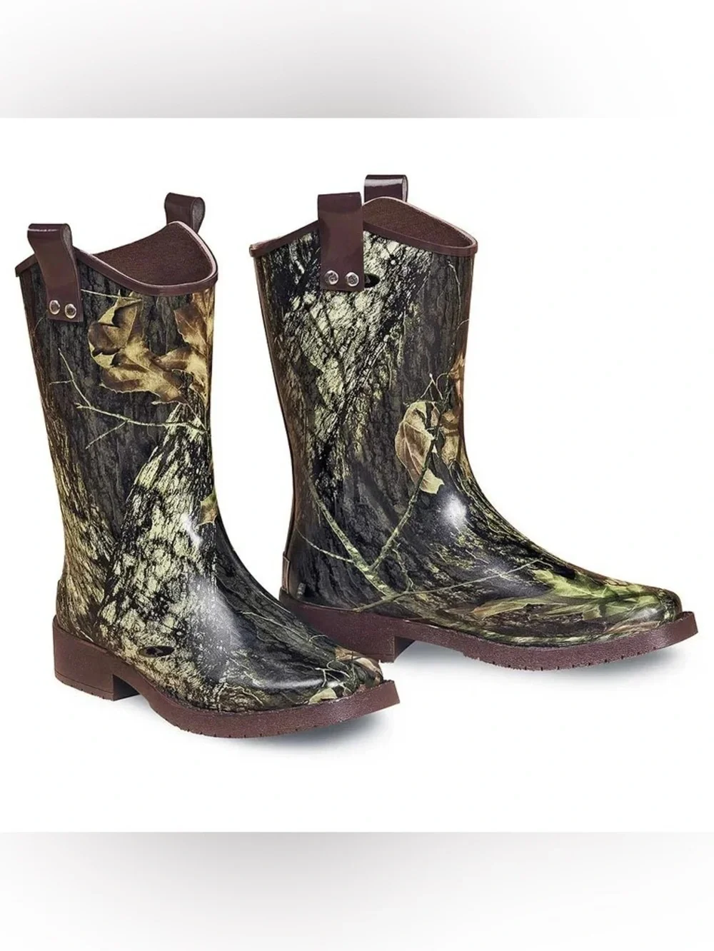dbl barrel 58116-m boys trenton square toe rain boots mossy oak size 3/4